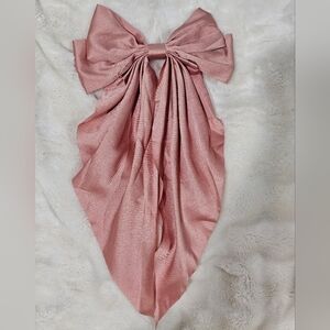 Pink Hair Bow Alligator Clip Style